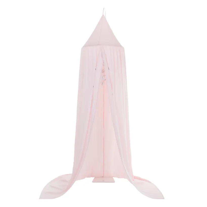Ciel de lit en gaze de coton - Rose