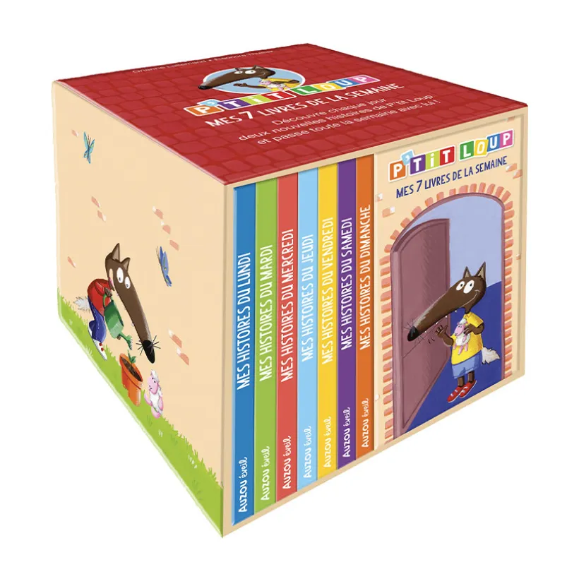 Coffret bibliothèque P'tit Loup "Mes 7 livres de la semaine"