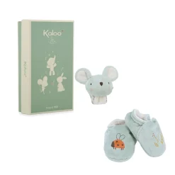 Coffret chaussons et bracelet sonores Souris verte