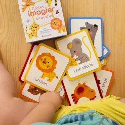 Coffret de 12 cartes-imagiers à toucher sur les animaux