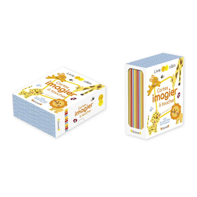 Coffret de 12 cartes-imagiers à toucher sur les animaux