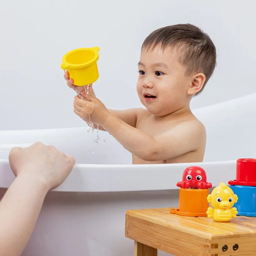 Coffret de 11 jouets de bain multicolores Océan