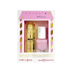 Coffret duo Noël baume à lèvres parfum cheesecake + vernis rose pastèque