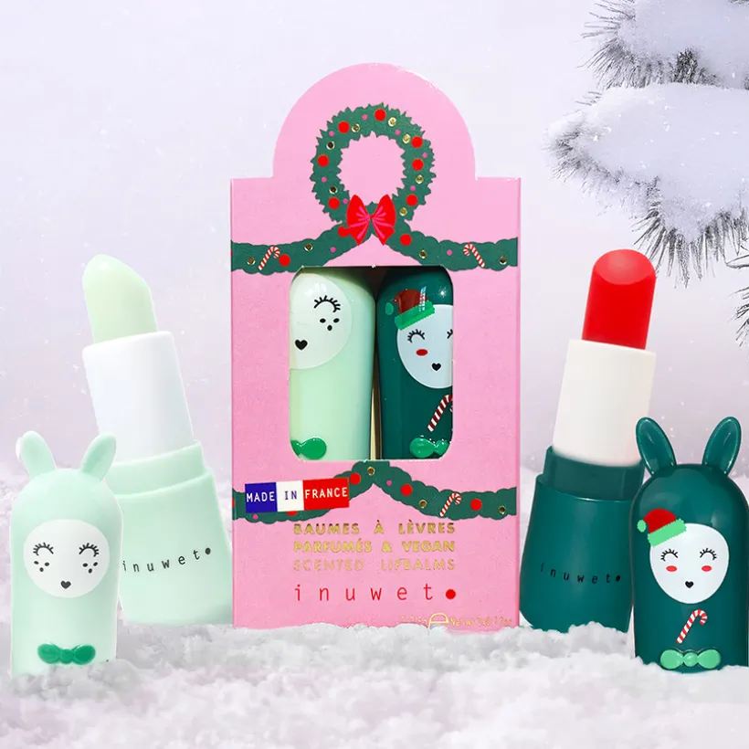 Coffret duo Noël baumes à lèvres parfumés Star Sequins pomme/cerise