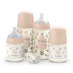 Coffret nouveau-né 5 pièces Birdies rose