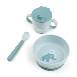 Coffret premier repas Foodie 3 pièces Elphée bleu
