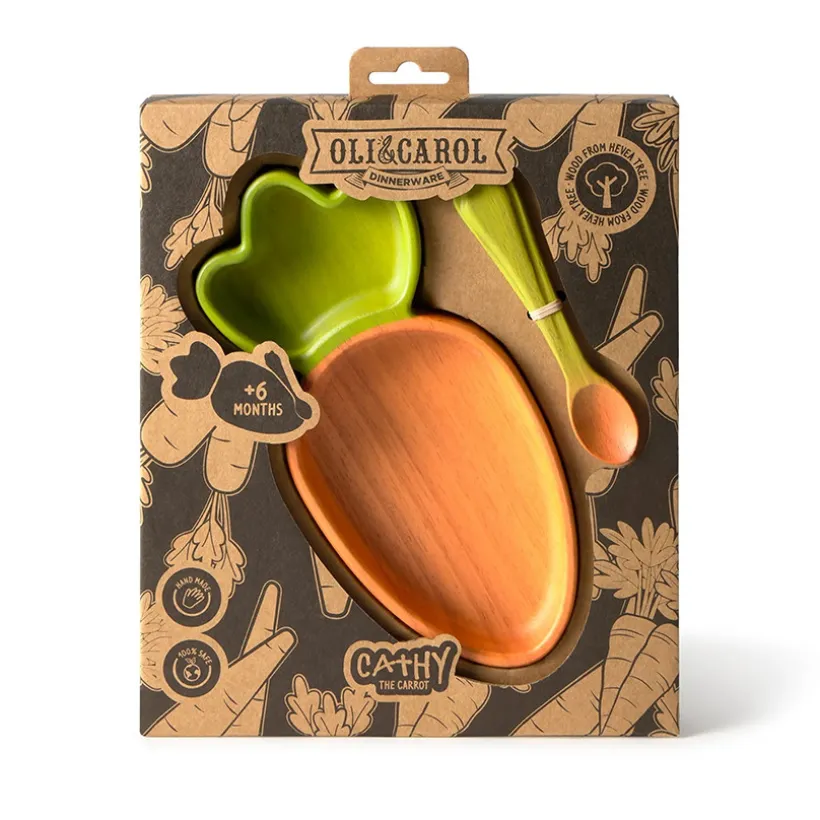Coffret repas assiette + cuillère Cathy la Carotte
