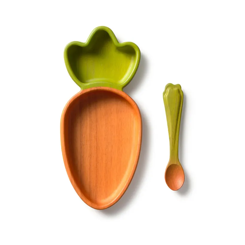 Coffret repas assiette + cuillère Cathy la Carotte