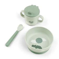 Coffret repas 3 pièces Foodie Happy Clouds vert
