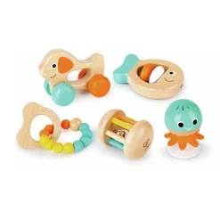 Coffret sensoriel 1er âge en bois 5 pièces