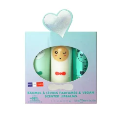 Coffret trio baumes à lèvres parfumés Seashell pomme/barbe à papa/cupcake