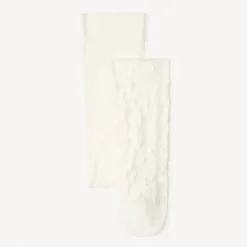 Collants fins avec motifs floraux en relief pour fille