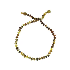 Collier d'ambre pour bébé à clip gray