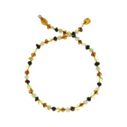 Collier d'ambre pour bébé à clip mix