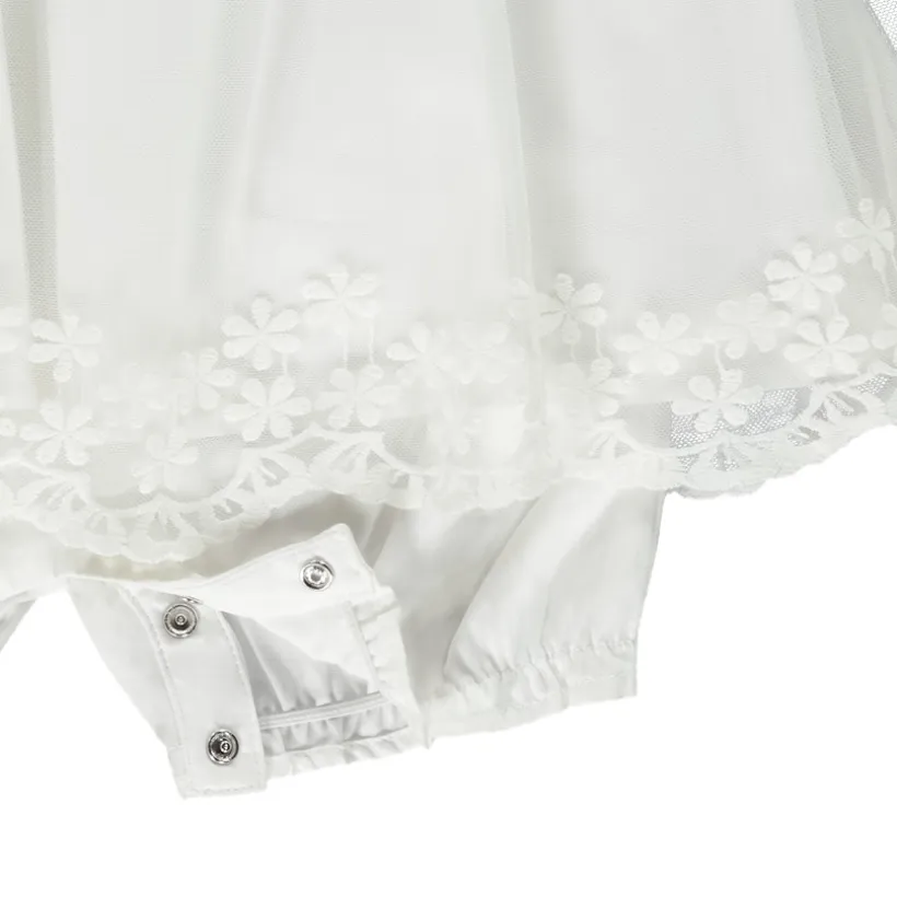 Combinaison courte de cérémonie effet 2 en 1 pour bébé fille