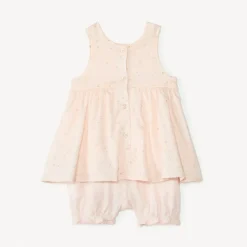 Combinaison courte effet 2-en-1 imprimé fantaisie pour bébé fille