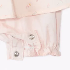 Combinaison courte effet 2-en-1 imprimé fantaisie pour bébé fille