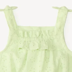 Combinaison courte en broderie anglaise fantaisie pour bébé fille