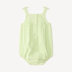 Combinaison courte en broderie anglaise fantaisie pour bébé fille