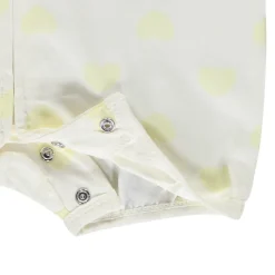Combinaison courte imprimée cœurs jaunes pour bébé fille