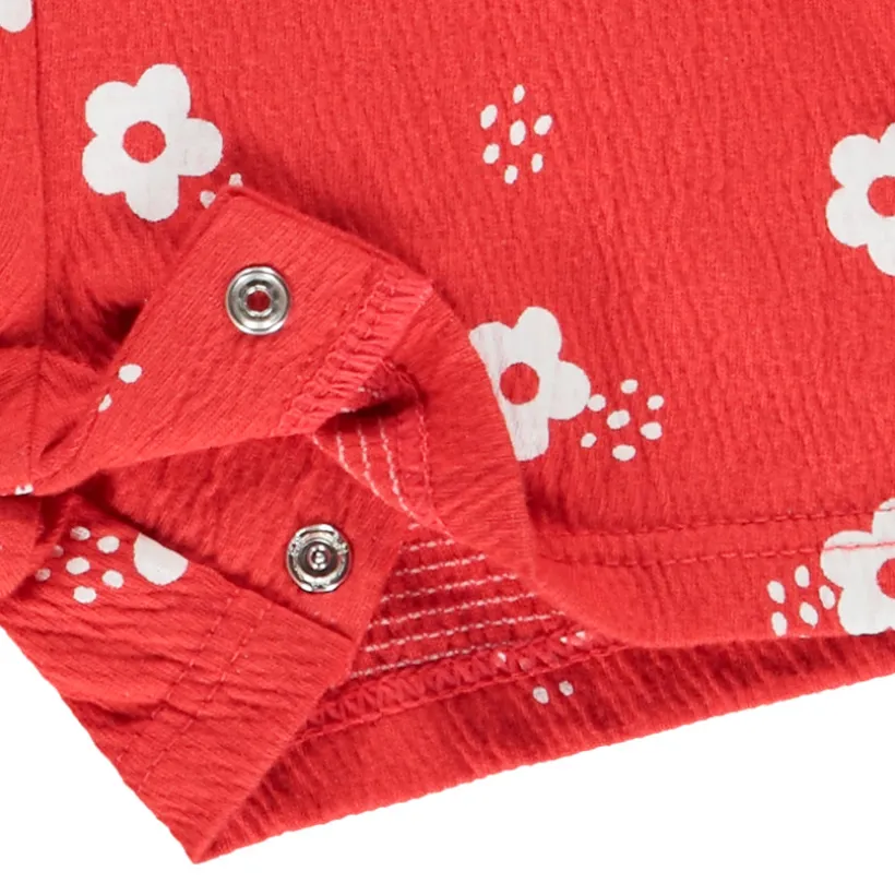 Combinaison courte imprimé fleurs pour bébé fille