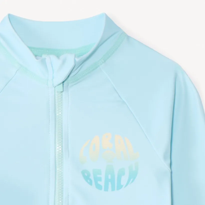 Combinaison de bain manches longues anti-UV print fantaisie pour bébé garçon