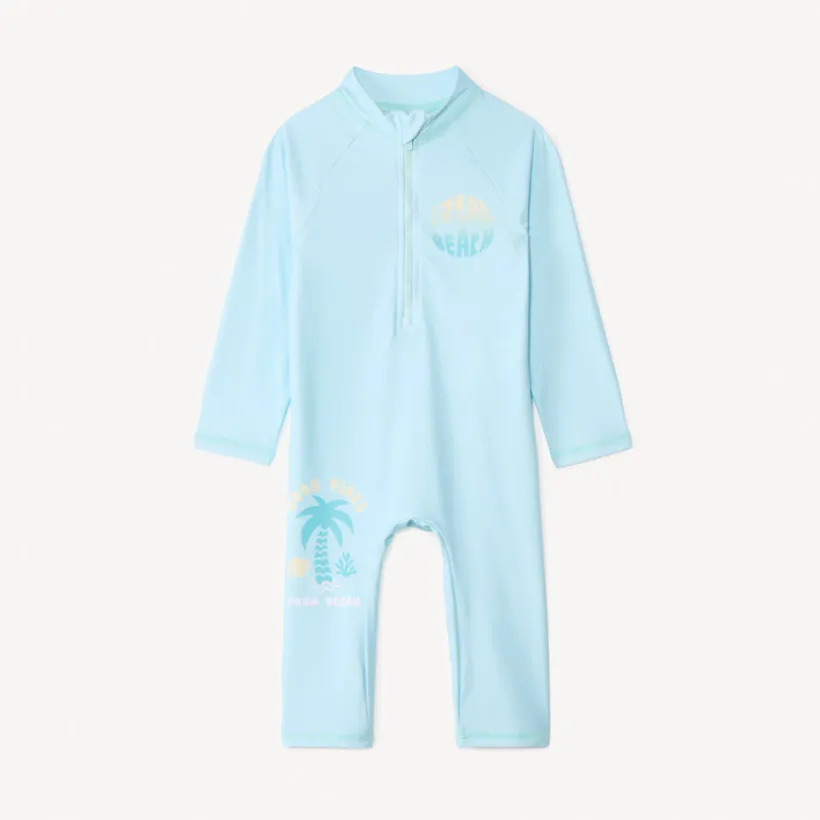 Combinaison de bain manches longues anti-UV print fantaisie pour bébé garçon