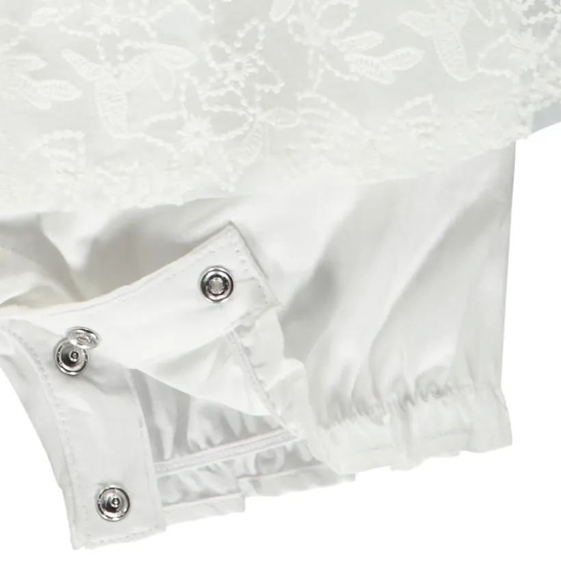 Combinaison de cérémonie brodée effet 2 en 1 pour bébé fille