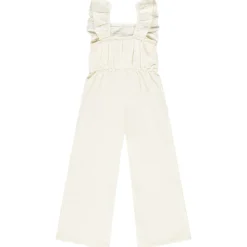 Combinaison longue avec volants et broderie pour fille