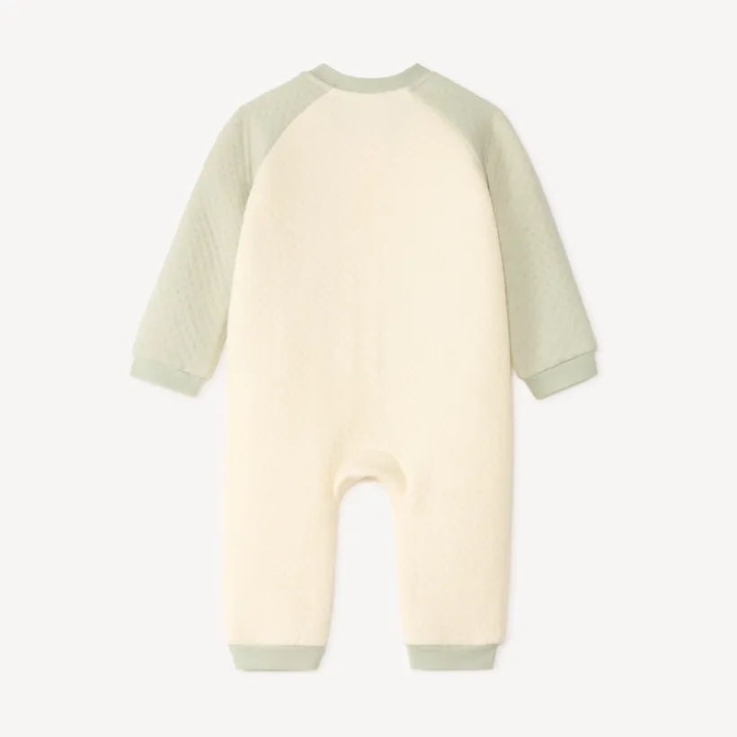 Combinaison longue bi color motifs ourson pour bébé garçon