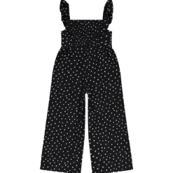 Combinaison longue effet froissé imprimé pois pour fille
