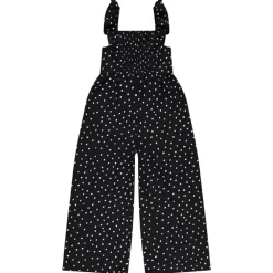 Combinaison longue effet froissé imprimé pois pour fille