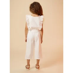 Combinaison longue en broderie anglaise pour fille