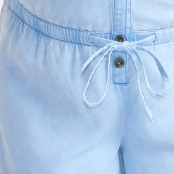 Combinaison longue en sergé effet jean pour femme enceinte et allaitante