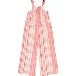 Combinaison longue en voile avec rayures pour fille