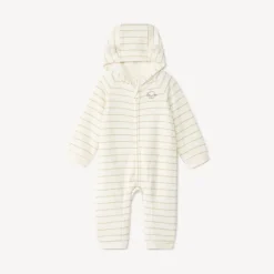 Combinaison longue rayée et rembourrée pour bébé
