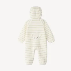 Combinaison longue rayée et rembourrée pour bébé