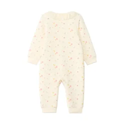 Combinaison longues matelassée imprimé fleurs pour bébé fille