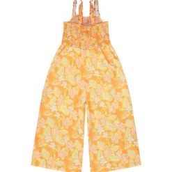 Combinaison longue à smock imprimé floral pour fille