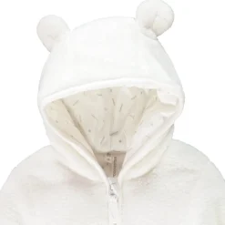 Combi-pilote en sherpa rose pour bébé fille