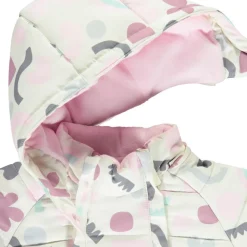 Combi-pilote imprimé arty pour bébé fille avec finitions différentes selon l'âge