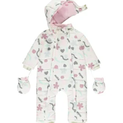 Combi-pilote imprimé arty pour bébé fille avec finitions différentes selon l'âge