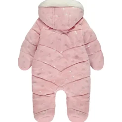 Combi-pilote imprimé cœurs iridescents pour bébé fille avec finitions différentes selon l'âge