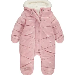 Combi-pilote imprimé cœurs iridescents pour bébé fille avec finitions différentes selon l'âge