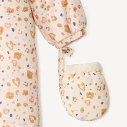 Combi-pilote imprimé fantaisie pour bébé fille avec finitions différentes selon l'âge