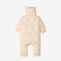 Combi-pilote imprimé fantaisie pour bébé fille avec finitions différentes selon l'âge