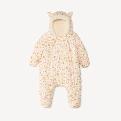 Combi-pilote imprimé fantaisie pour bébé fille avec finitions différentes selon l'âge