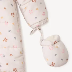 Combi-pilote imprimé fleurs pour bébé fille avec finitions différentes selon l'âge