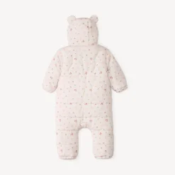 Combi-pilote imprimé fleurs pour bébé fille avec finitions différentes selon l'âge