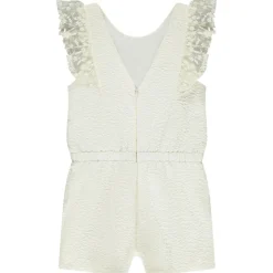 Combishort de cérémonie en jacquard texturé pour fille